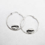 Load image into Gallery viewer, Cowrie Hoops - 35mm
