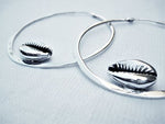 Load image into Gallery viewer, Cowrie  Hoops - 55mm
