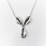 Load image into Gallery viewer, Cowries silver triplet Necklace
