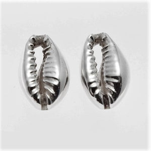 Silver Cowrie studs