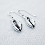 Load image into Gallery viewer, Silver Cowrie Earrings

