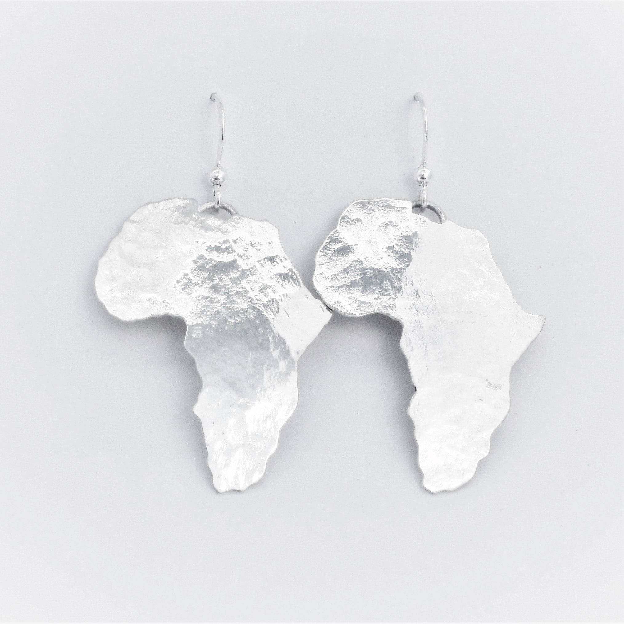 Africa Map Textured Earrings