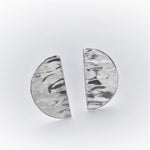 Load image into Gallery viewer, Textured Half Circle Stud Earrings (dia)
