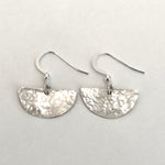 Load image into Gallery viewer, Half moon silver earrings
