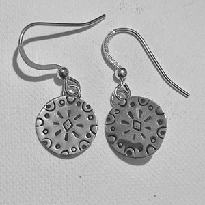 Sun stamp earrings