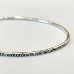 Load image into Gallery viewer, Circles &amp; Curves stamped bangle
