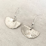 Load image into Gallery viewer, Half moon silver earrings
