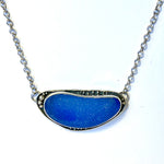 Load image into Gallery viewer, Blue Seaglass necklace
