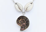 Load image into Gallery viewer, Ammonite and Cowrie Shell Necklace
