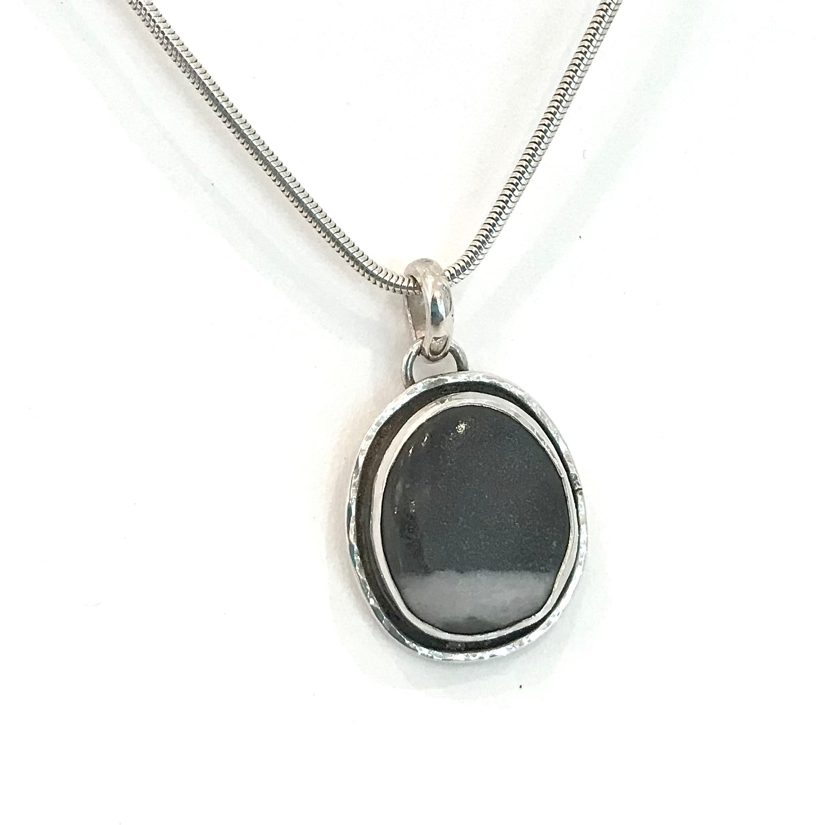 Black & White Pebble pendant