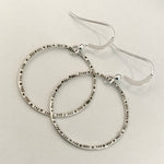 Load image into Gallery viewer, Stamped Dots &amp; Dashes hoop earrings
