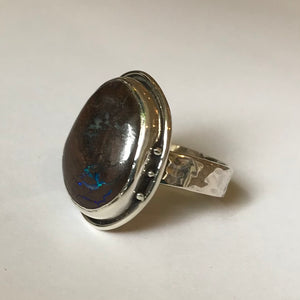Boulder Opal Fire & Earth Ring