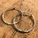 Load image into Gallery viewer, Medium hammered hoops
