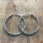 Load image into Gallery viewer, Medium hammered hoops

