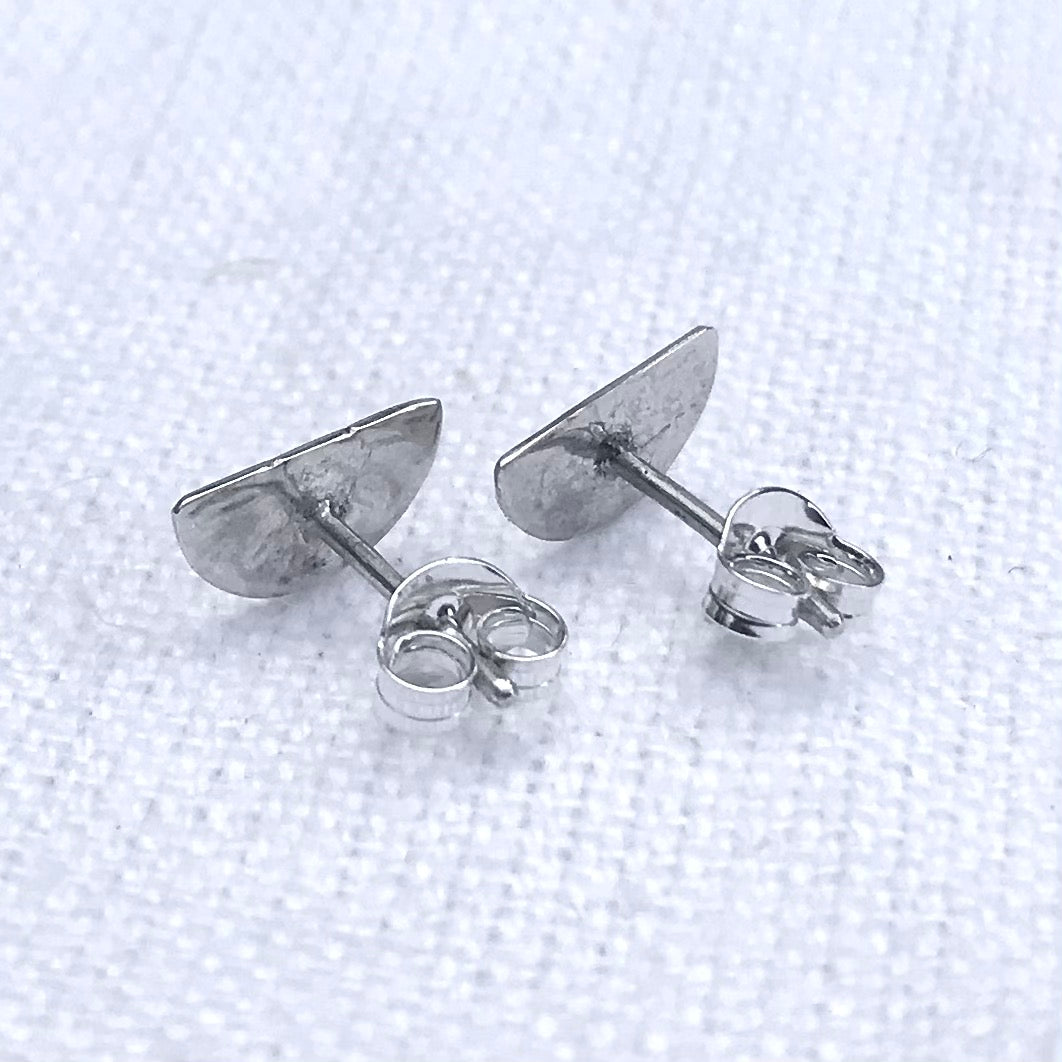 Sunshine solid silver stamped studs