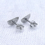 Load image into Gallery viewer, Sunshine solid silver stamped studs
