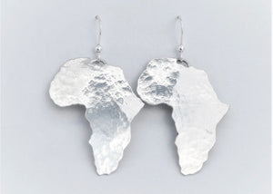Africa Map Textured Earrings