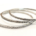 Load image into Gallery viewer, Curves &amp; Circles Stamped Bangle
