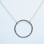 Load image into Gallery viewer, Zigzag &amp; Dots Stamped Hoop Necklace
