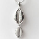 Load image into Gallery viewer, Cowrie silver and shell Pendant

