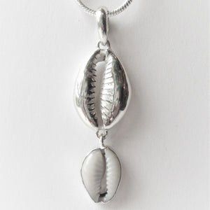 Cowrie silver and shell Pendant
